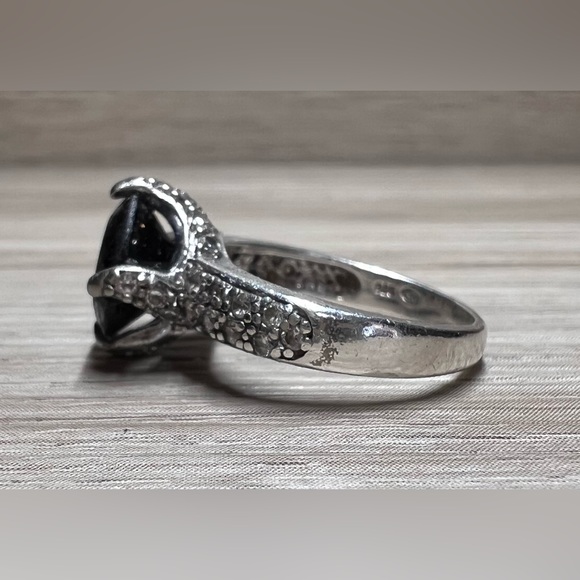 Vintage Designer Paul Kraus Sterling Silver Blue Stone Ring, Size 6.75, 4.9g - Picture 2 of 10